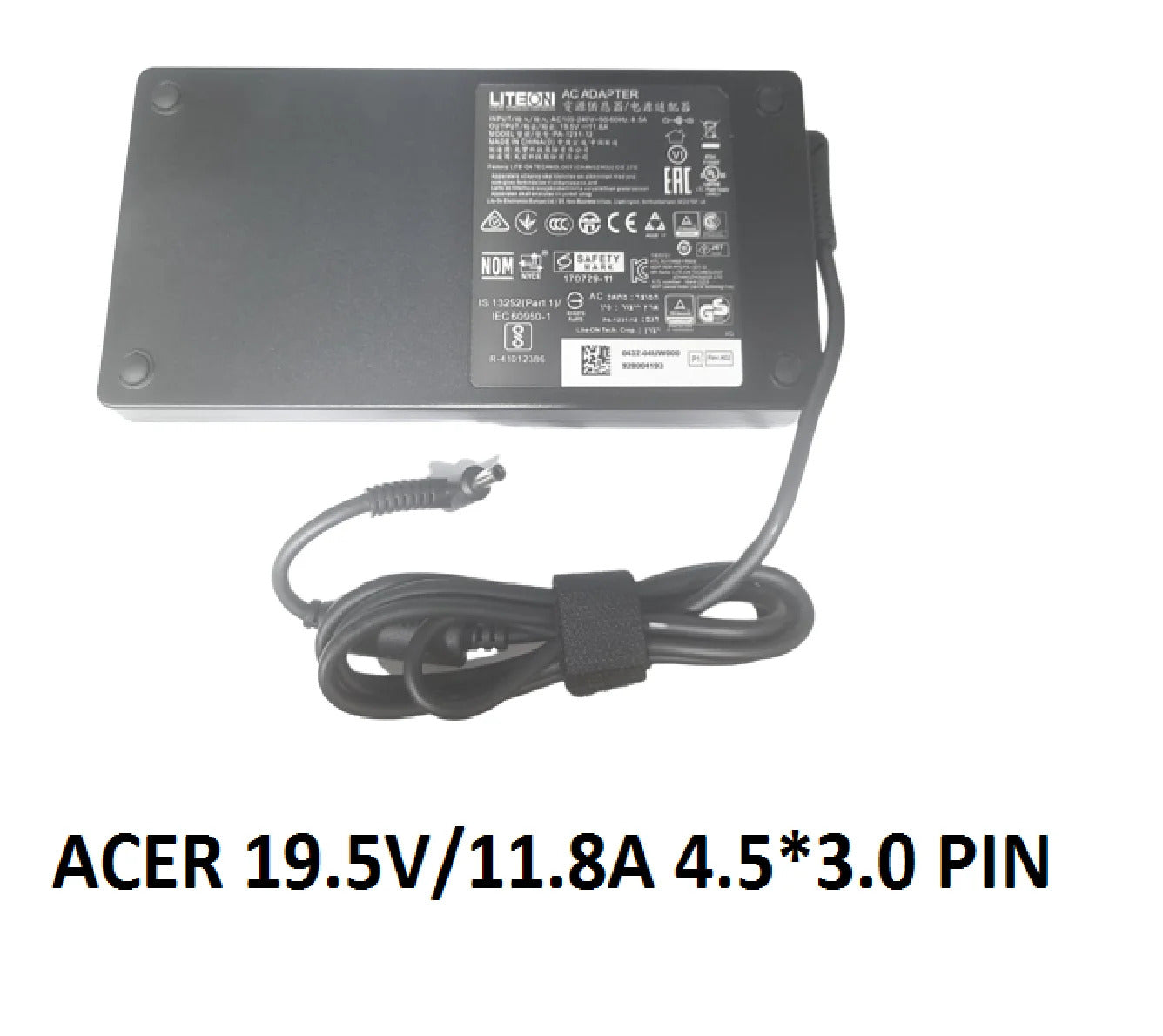 ACER LAPTOP CHARGER 230W 19.5V 11.8 AGENUINE Original Adapter ( 3.0 MM ) ( 1 Yr Warranty )
