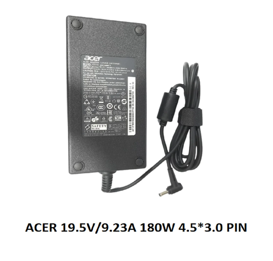 ACER LAPTOP CHARGER 180W 19.5V 9.23A GENUINE Original Adapter ( 3.0 MM ) ( 1 Yr Warranty )