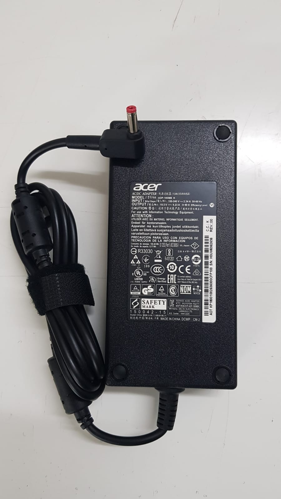 ACER LAPTOP CHARGER 180W 19.5V 9.23A GENUINE Original Adapter ( 1.7 MM ) ( 1 Yr Warranty )