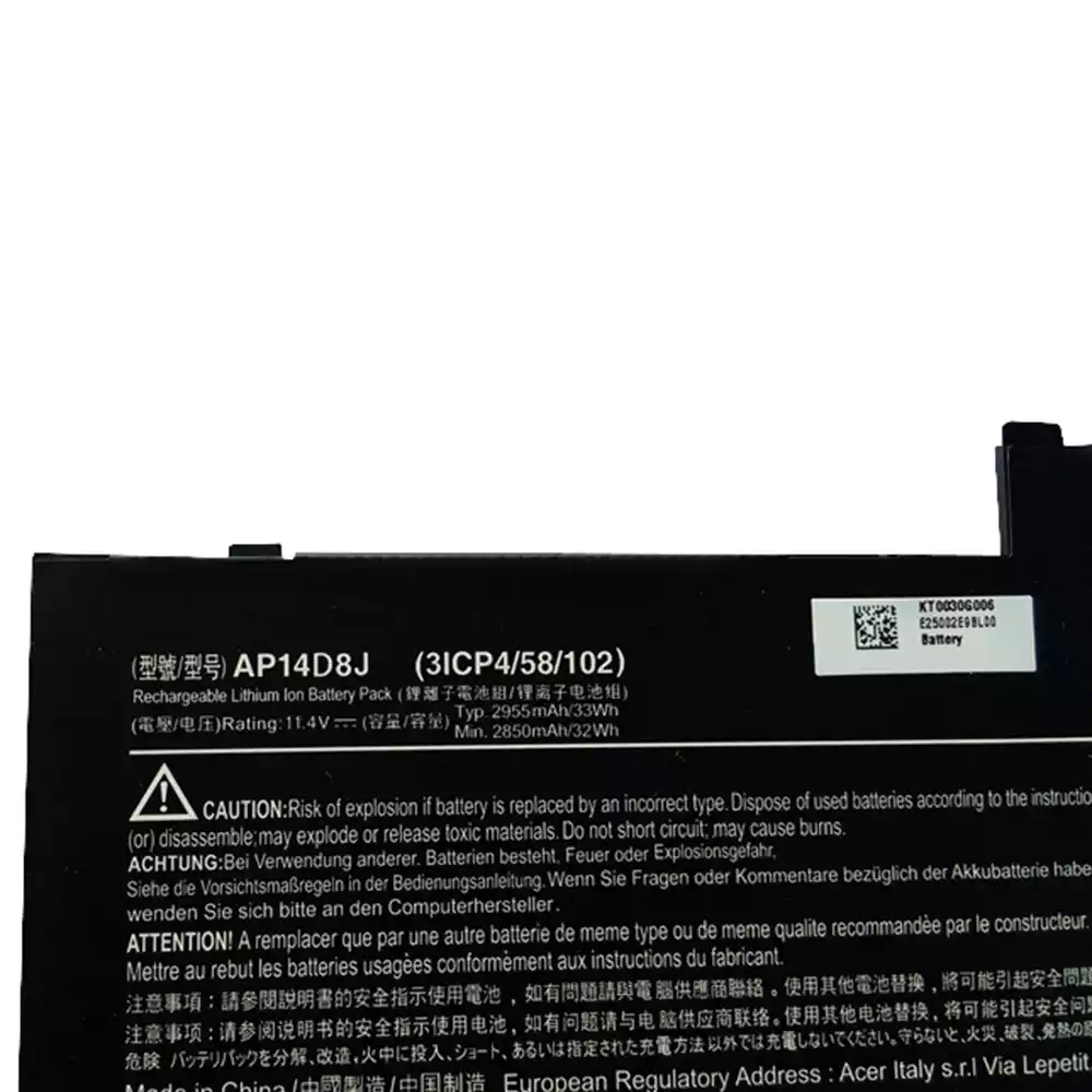 ACER AP14D8J - AP14D8J Original Laptop Notebook Battery (1 Yr Warranty)