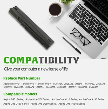 ACER UM08B73 - UM08B73 Original Laptop Notebook Battery (1 Yr Warranty)
